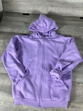 Comfrt Lavender Zip Hoodie XS Airplane Mode Full Zip Pocket New Cozy